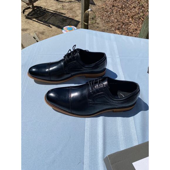 Stacy Adams Men\'s Black Dickinson Cap Toe Oxford Shoes, 10M Item 25066 NIB main image 11